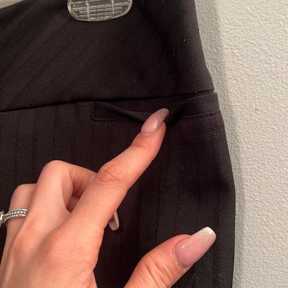 Joe Benbasset Charlotte Women's Black Line Patterned Slacks Pants Size Junior 5L - Picture 6 of 9